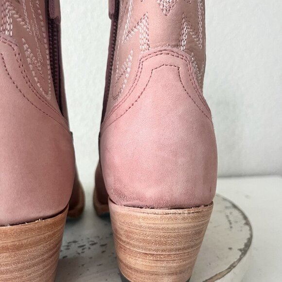 Lane SMOKESHOW Pink Cowboy Bootie Womens 8.5 Short Western Cowgirl Ankle Boots - Picture 4 of 14